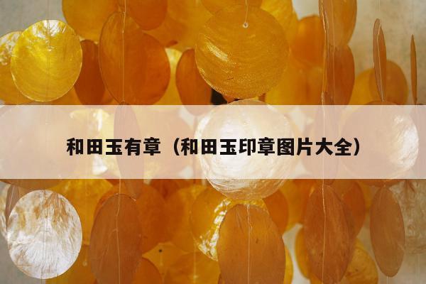 和田玉有章（和田玉印章图片大全）