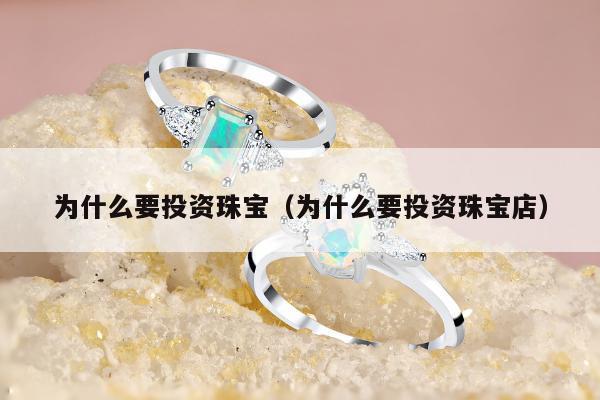 为什么要投资珠宝（为什么要投资珠宝店）