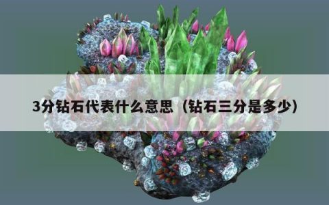3分钻石代表什么意思（钻石三分是多少）