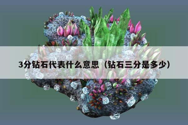 分钻石代表什么意思（钻石三分是多少）"