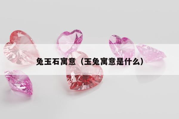 兔玉石寓意（玉兔寓意是什么）