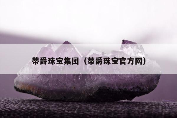 蒂爵珠宝集团（蒂爵珠宝官方网）