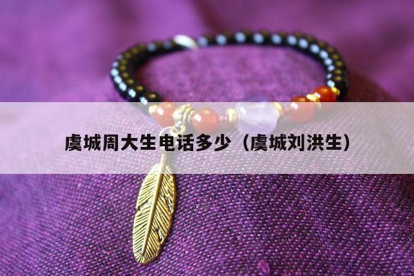 虞城周大生电话多少（虞城刘洪生）