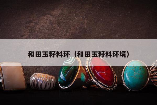 和田玉籽料环（和田玉籽料环境）