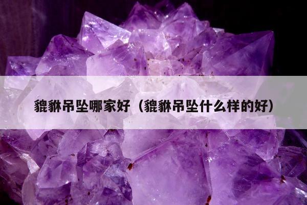 貔貅吊坠哪家好（貔貅吊坠什么样的好）