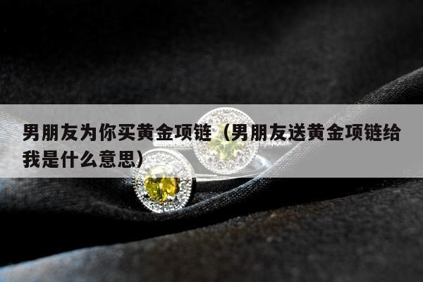 男朋友为你买黄金项链（男朋友送黄金项链给我是什么意思）