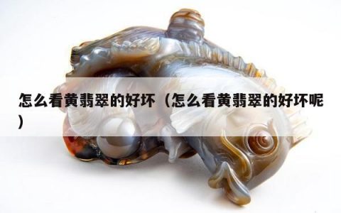 怎么看黄翡翠的好坏（怎么看黄翡翠的好坏呢）