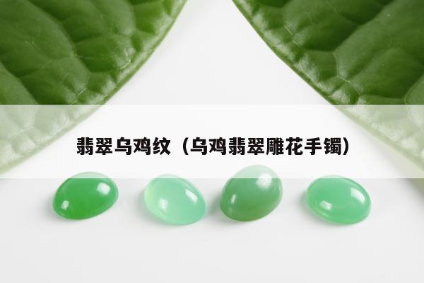 翡翠乌鸡纹（乌鸡翡翠雕花手镯）