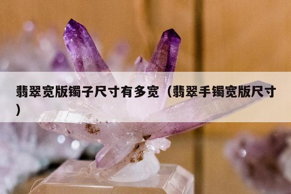 翡翠宽版镯子尺寸有多宽（翡翠手镯宽版尺寸）
