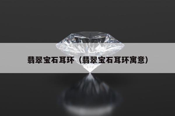 翡翠宝石耳环（翡翠宝石耳环寓意）