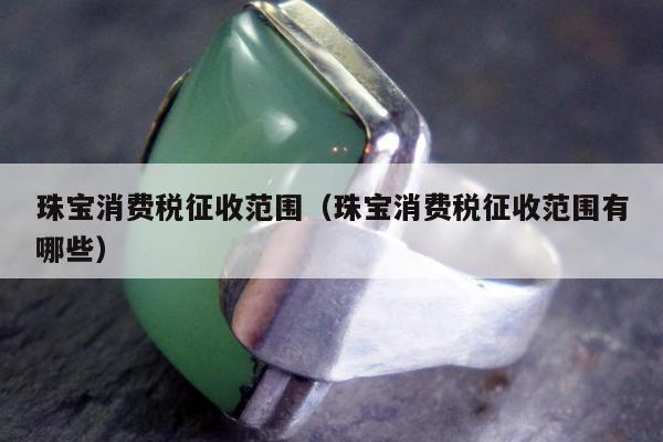 珠宝消费税征收范围（珠宝消费税征收范围有哪些）