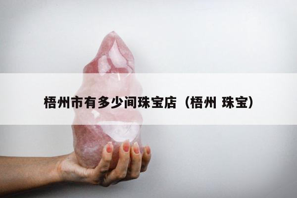 梧州市有多少间珠宝店（梧州 珠宝）