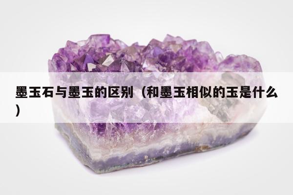 墨玉石与墨玉的区别（和墨玉相似的玉是什么）
