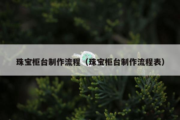 珠宝柜台制作流程（珠宝柜台制作流程表）