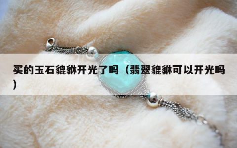 买的玉石貔貅开光了吗（翡翠貔貅可以开光吗）