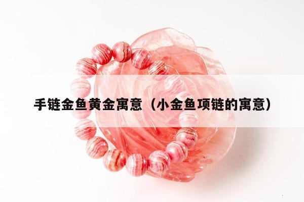手链金鱼黄金寓意（小金鱼项链的寓意）