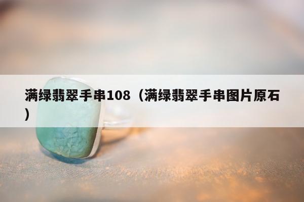 满绿翡翠手串108（满绿翡翠手串图片原石）
