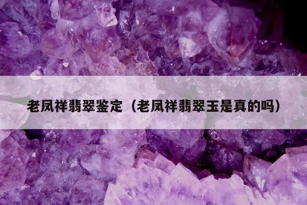 老凤祥翡翠鉴定（老凤祥翡翠玉是真的吗）