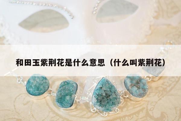 和田玉紫荆花是什么意思（什么叫紫荆花）