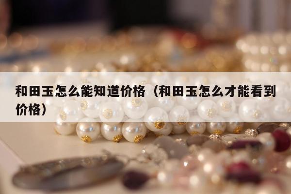 和田玉怎么能知道价格（和田玉怎么才能看到价格）