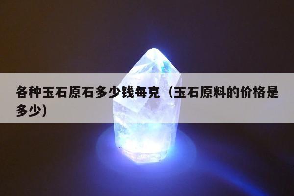 各种玉石原石多少钱每克（玉石原料的价格是多少）