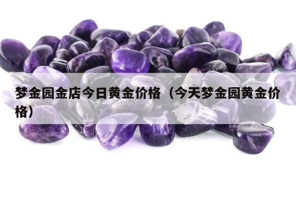 梦金园金店今日黄金价格（今天梦金园黄金价格）