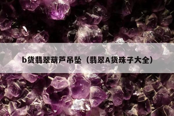 b货翡翠葫芦吊坠（翡翠A货珠子大全）