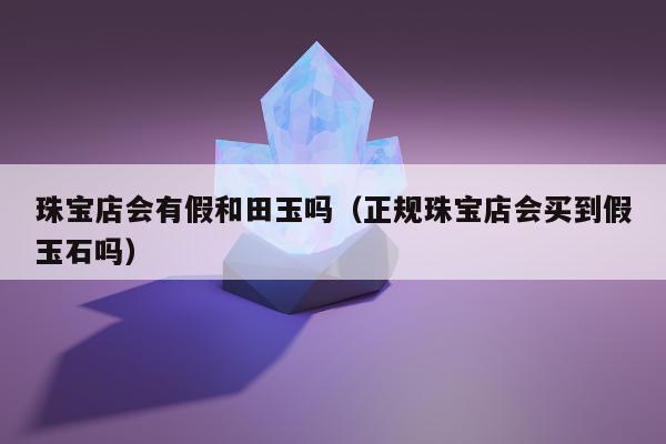 珠宝店会有假和田玉吗（正规珠宝店会买到假玉石吗）