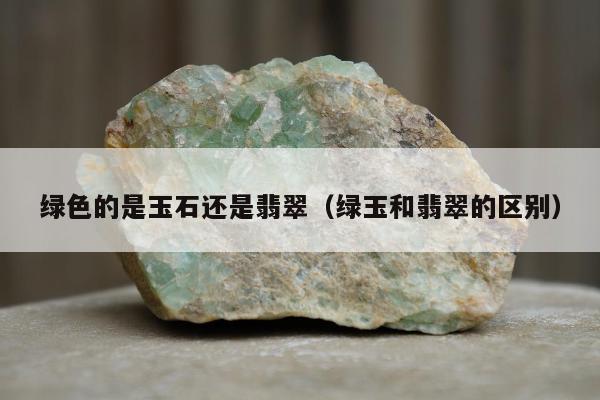 绿色的是玉石还是翡翠（绿玉和翡翠的区别）
