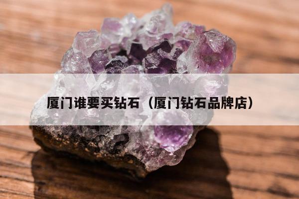 厦门谁要买钻石（厦门钻石品牌店）