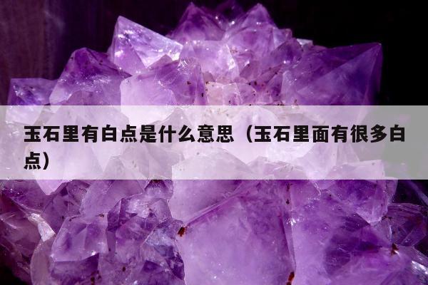 玉石里有白点是什么意思（玉石里面有很多白点）