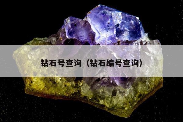 钻石号查询（钻石编号查询）