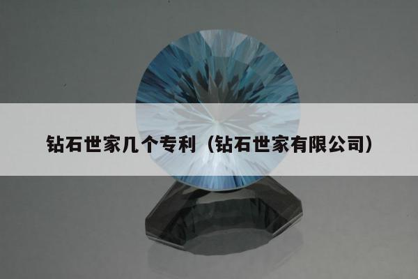 钻石世家几个专利（钻石世家有限公司）
