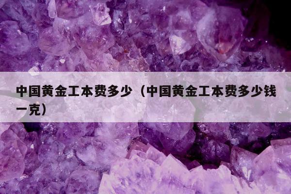 中国黄金工本费多少（中国黄金工本费多少钱一克）