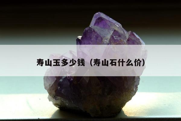 寿山玉多少钱（寿山石什么价）