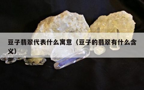 豆子翡翠代表什么寓意（豆子的翡翠有什么含义）