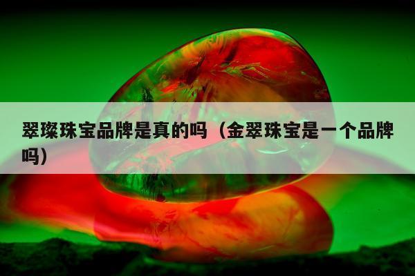 翠璨珠宝品牌是真的吗（金翠珠宝是一个品牌吗）