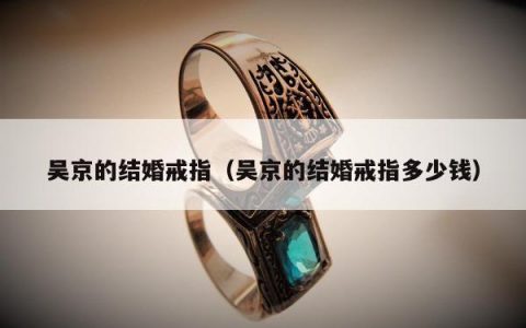 吴京的结婚戒指（吴京的结婚戒指多少钱）