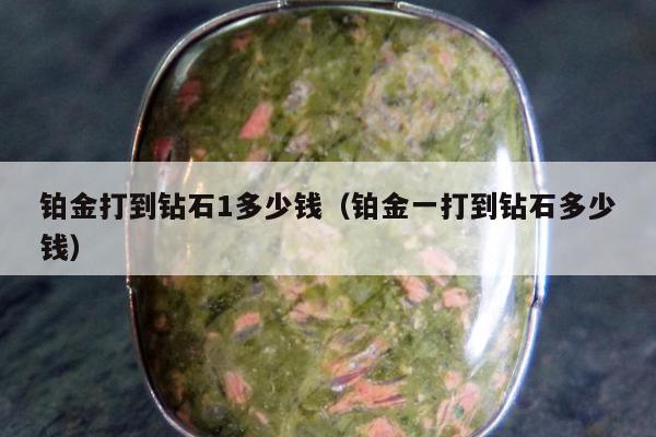 铂金打到钻石1多少钱（铂金一打到钻石多少钱）