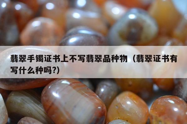 翡翠手镯证书上不写翡翠品种物（翡翠证书有写什么种吗?）