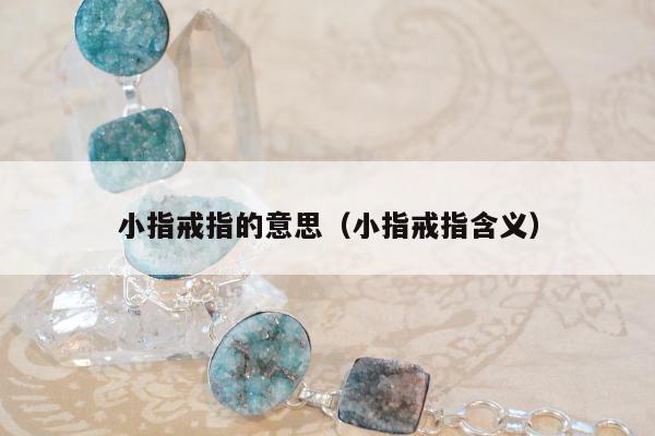 小指戒指的意思（小指戒指含义）