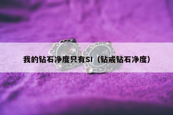 我的钻石净度只有SI（钻戒钻石净度）