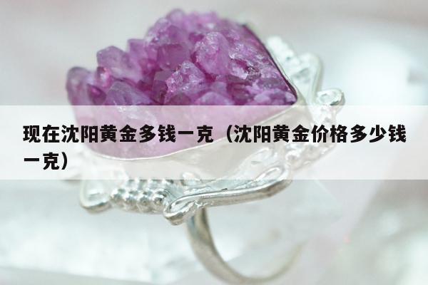 现在沈阳黄金多钱一克（沈阳黄金价格多少钱一克）