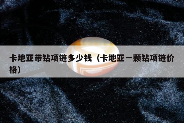 卡地亚带钻项链多少钱（卡地亚一颗钻项链价格）