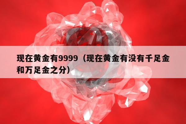 现在黄金有9999（现在黄金有没有千足金和万足金之分）