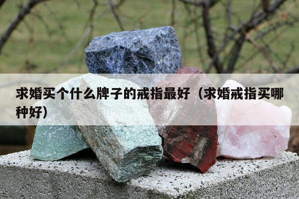 求婚买个什么牌子的戒指最好（求婚戒指买哪种好）