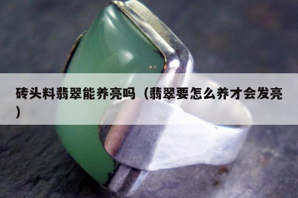 砖头料翡翠能养亮吗（翡翠要怎么养才会发亮）