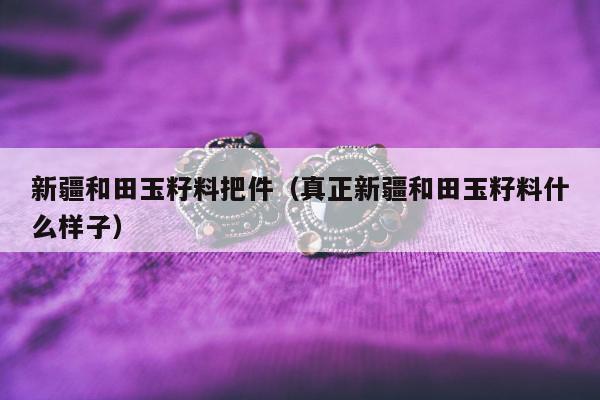 新疆和田玉籽料把件（真正新疆和田玉籽料什么样子）