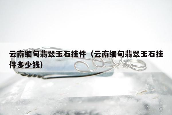 云南缅甸翡翠玉石挂件（云南缅甸翡翠玉石挂件多少钱）