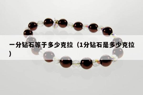 一分钻石等于多少克拉（1分钻石是多少克拉）